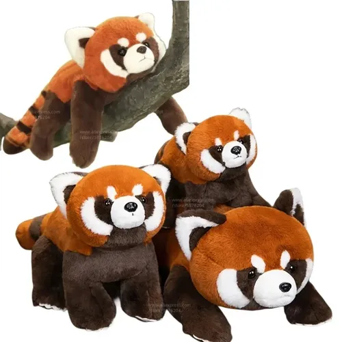 Lebensechte Stofftiere Waschbär Plüsch tier niedlichen roten Panda Plüsch tier Spielzeug Geschenk