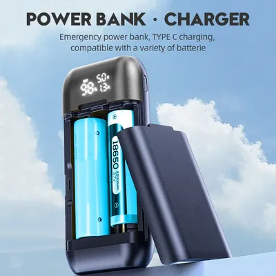 18650 Batterie lade koffer DIY Power Bank Box tragbar qc 3,0 pd 18w Schnell lade koffer für Lithium Image