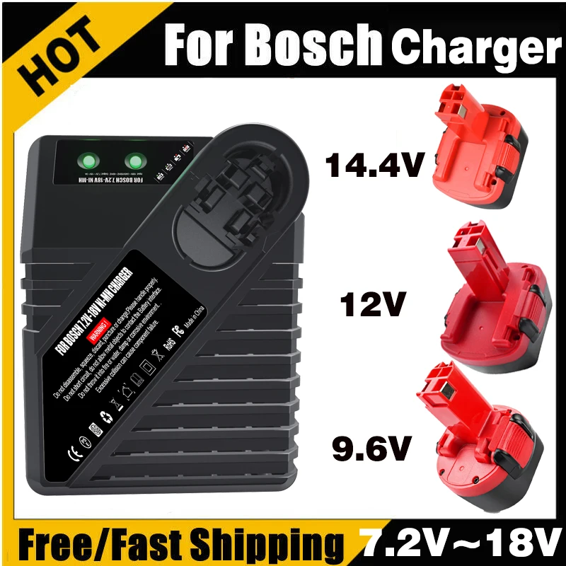 AL1411DV Ladegerät für Bosch Ni-CD Ni-MH 7,2 V 9,6 V 12 V 14,4 V 18 V Werkzeugbatterie GSR7.2 GSR9.6 GSR12 GSR14.4 BAT038 BAT048 BAT043 Image