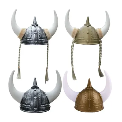 Erwachsener Wikinger helm mit Hörnern für Wikinger-Themen partys alter römischer Krieger hut für Halloween-Kostüm mittelalter liches Ankleiden Image