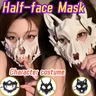 Halloween-Maske Halb gesichts maske cos Drachen gott heftige Tiger Nacht gabel Tengu Mann Wolf Maske