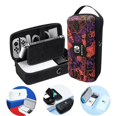 Data Frog Switch OLED/LITE Handheld Aufbewahrungstasche NS Nintendo Switch Tragbare PU-Tragetasche Image