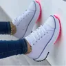 Zapatos clasicos de lona para mujer zapatillas informazioni con plataforma y cordones colore