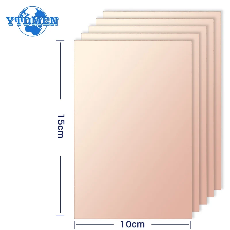 Panneau plaqué cuivre FR4, 10x15cm, plaque latérale simple, Kit PCB de bricolage pour Arduino, 5/10 pièces