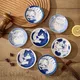 Assiettes à dessert en céramique de style japonais vaisselle anglaise créative motif de chat