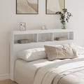 vidaXL Armoire tête de lit avec LED blanc 160x17x102 cm