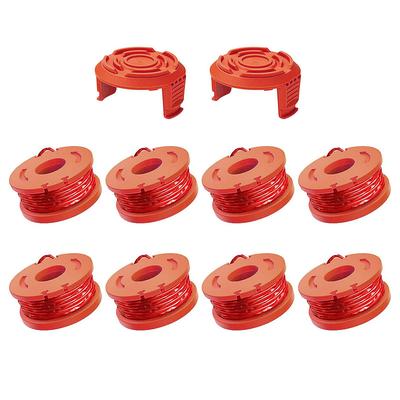 10Packs Trimmer Spool Line for Worx Replacement Trimmer Spool Line For Worx Trimmer Line Refills 0.065 Inches For Worx Suitable For Worx String Trimmers (8Packs Grass Trimmer Line 2 Trimmer Cap