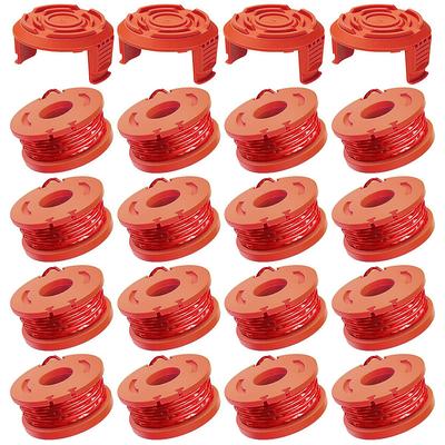 20Packs Trimmer Spool Line for Worx Replacement Trimmer Spool Line For Worx Trimmer Line Refills 0.065 Inches For Worx Suitable For Worx String Trimmers (16 Packs Grass Trimmer Line 4 Trimmer Cap