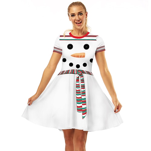 Weihnachtsmann Elf Kleid Ausgefallenes Weihnachtskleid Damen Weihnachten Alltagskleidung Erwachsene Weihnachten Karneval Maskerade Heiligabend Weihnachten Party Kleid