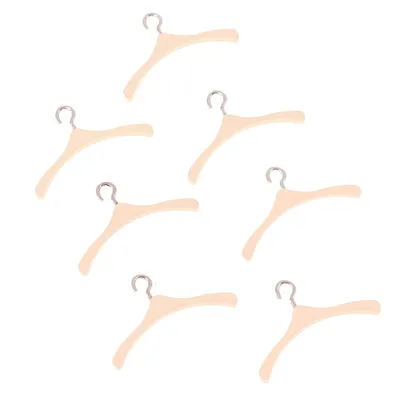 5Pcs/2pcs 1:12 Dollhouse Miniture Wooden Coat Hanger Simulation Decoration Dolls Accessories Kids Pretend Play Toys