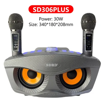 SD306Plus Professional Karaoke Machine Wireles Bluetooth Speaker With Dual Mic Outdoor Family KTV