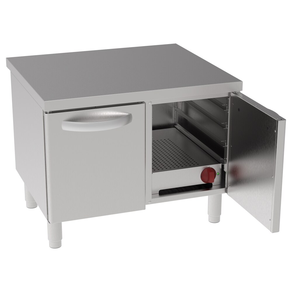 Warmhalteplatte voor tafelgerei 2 deuren 3 gn 1/1 - 800x700x600 mm - 1300 W 230/1V - 600208BH Eurast Image