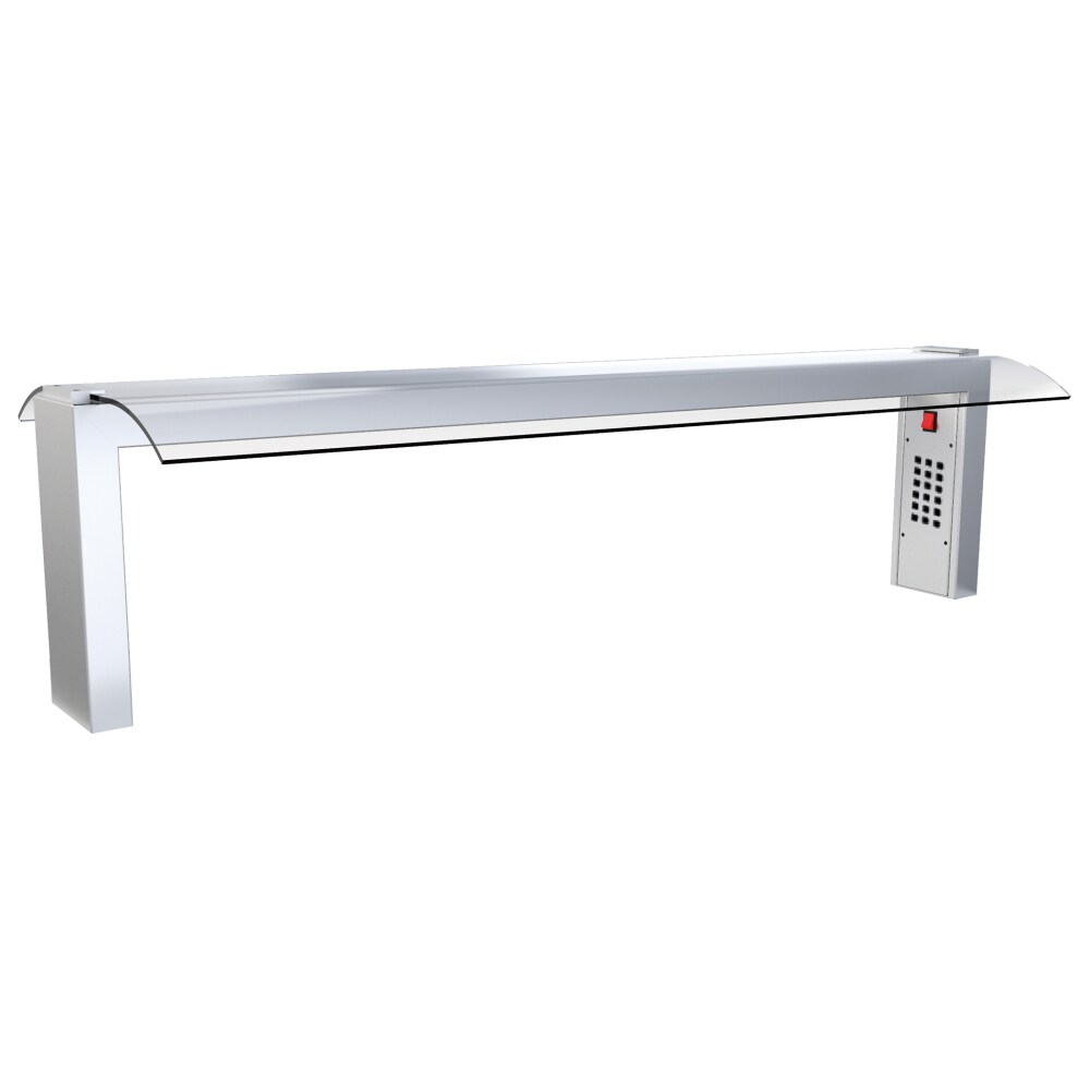Bildschirm mit stütze und glas drop-in 5 gn mit led-licht und wärme - 1745x550x420 mm - 960 W 230/1V - 1105JCLC Eurast Image