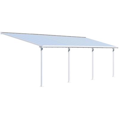 Terrassendach PALRAM - CANOPIA "Olympia 3x9.15", weiß, B:924cm T:295cm, Aluminium, Polycarbonat (PC), Terrassenüberdachungen, BxT: 924x295 cm