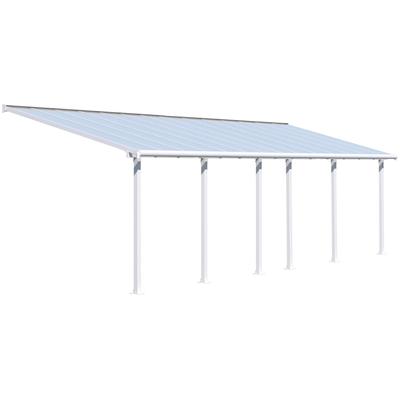 Terrassendach PALRAM - CANOPIA "Olympia 3x8.5", weiß, B:860cm T:295cm, Aluminium, Polycarbonat (PC), Terrassenüberdachungen, BxT: 860x295 cm