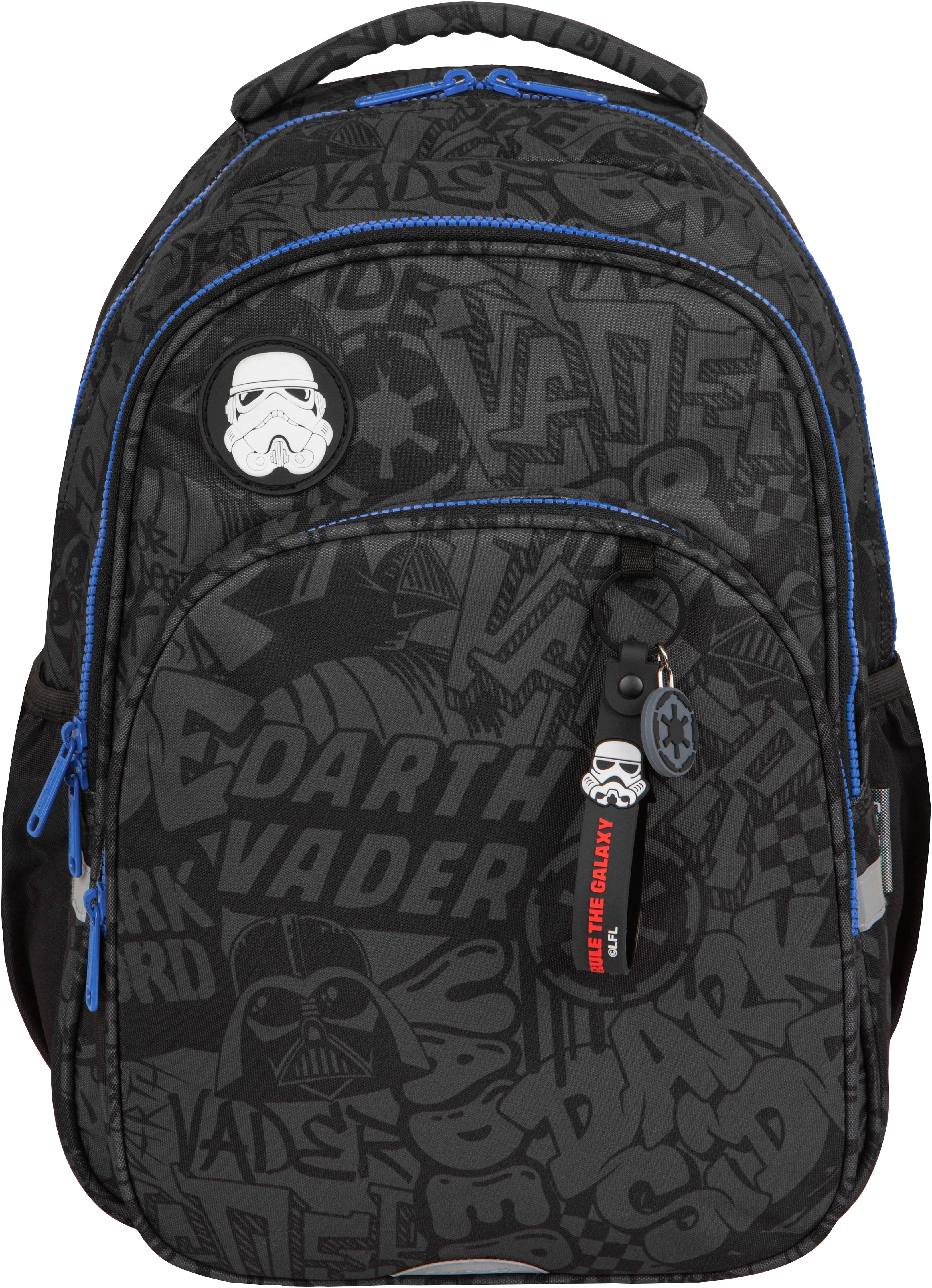 Freizeitrucksack MCNEILL "Base, Star Wars, Darth Vader", Kinder, Gr. B/H/T: 29cm x 47cm x 16cm, grau (darth vader), Polyester, Rucksäcke Image
