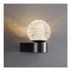 Minimalist Creative Design Style Gold/Black Wall Sconce European Style Indoor Brass Art Wall Mount Light Fixtures White Spherical Glass Lamp Shade Wall Sconces G9 Living Room Wall Lamp (Color : B-DAR