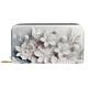 YZUOUZY Minimalist Wallet for Men,Wallet Women,Leather Wallet,White Abstract Flower,Card Wallet