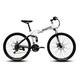 LYMFCFC Folding Mountain Bike, 21/24/27/30 Speed Full Suspension Mountain Bike, 24/26 Inch Large Size Unisex Adult Folding Bicycle, Disc Brake Mountain Bicycle for Man and Woman A,24in30speed