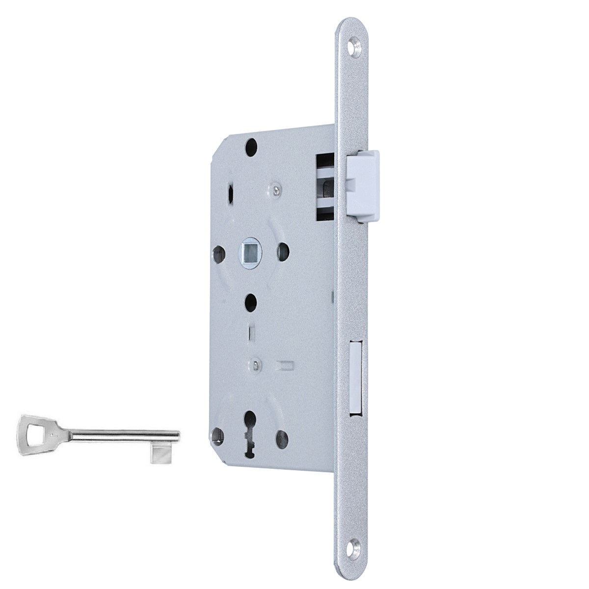 MS Beschläge Innentürschloss Einsteckschloss 55mm Dornmaß Türschloss Stulpschloss BB DIN re Image