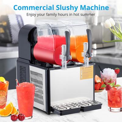 Commercial Slushie Machine - 0.8 Gal Self-Cleaning