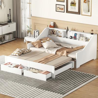 Twin to King Size Daybed Frame with Charging