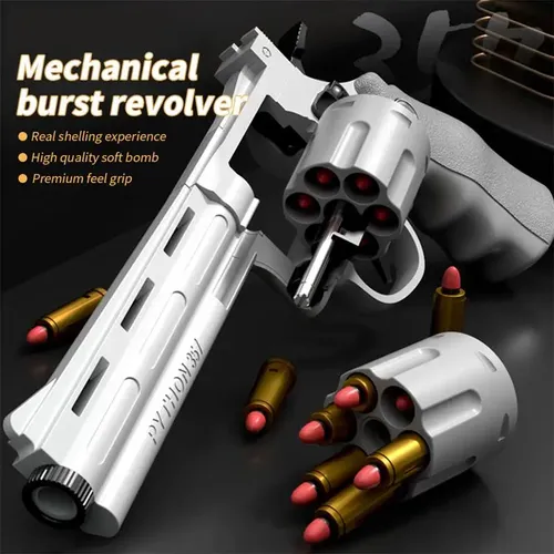 Revolver Soft Bullet Gun 357 19/23/28cm für Kinder Kinder Pistole Spielzeug simuliert Auswurf Kind