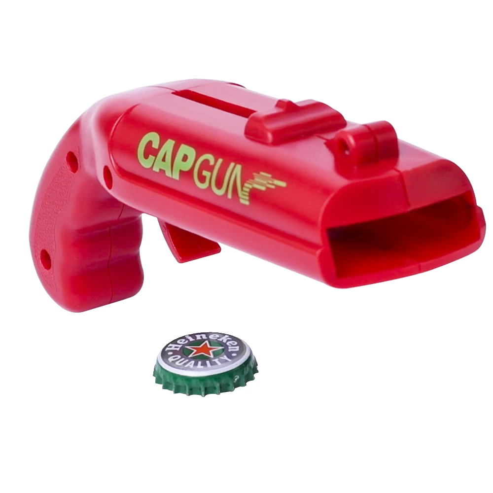Kreative Dosenöffner Frühling Kappe Katapult Launcher Gun Form Bar Werkzeug Trinken Öffnung Shooter Bier Flasche Opener Küche Gadget Set