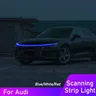 DRL LED Strip Car Hood Light per Audi Q2 Q3 Q5 Q7 A1 A3 A4 A5 A6 A7 A8 12V effetto di scansione