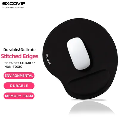 EXCO-Tapis de souris ergonomique avec support de poignet en mousse à mémoire de forme base en