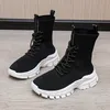 Frauen Stiefel Schuhe Trend 2022 Turnschuhe Botines Socke Chelsea Kurze Plattform Designer Neue Rock Gothic Punk Weiß Schwarz