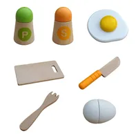 Holzschneider-Spielzeug zum Spielen Essen Kochen Chefkoch Rollenspielzeug für kreatives