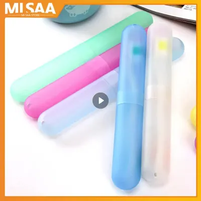Étui de brosse à dents en plastique multicolore étui réutilisable portable voyage randonnée