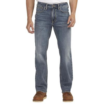Silver Jeans Men's Zac Relaxed Fit Straight Leg Jean (Size 36-34) Medium Indigo, Cotton,Elastine,Polyester