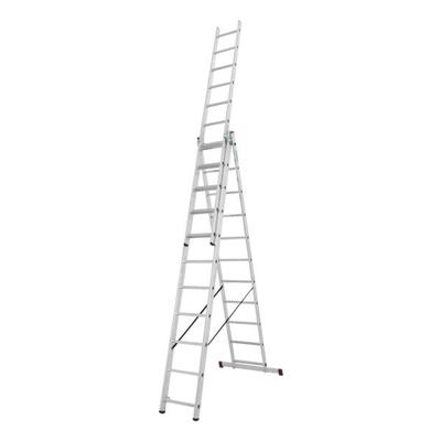 Krause Vielzweckleiter »CORDA« 3x 11 Sprossen silber, 310 cm