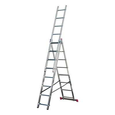 Krause Vielzweckleiter »CORDA« 3x 8 Sprossen treppenfähig silber, 225 cm