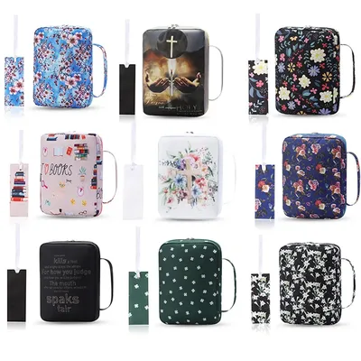 Bible Cover Case Floral Bible Cover Bag for Women, Stylish Functional Portable Bible Carrying Case