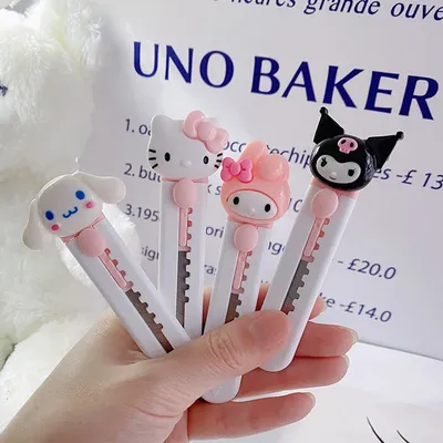 Kawaii Cartoon Animal Stationery Knife DIY Mini Multipurpose Knife Pocket Folding Knife Letter Pen