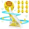 Baby Toys Electric Duck Track Slide Toys Boys Girls Electric Climbing Stairs Toy LED Lights Musical