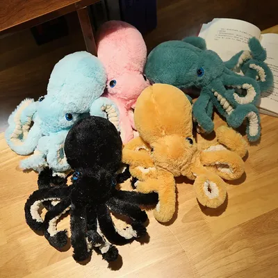 18-85cm Lovely Simulation Octopus Pendant Plush Stuffed Toy Soft Animal Home Accessories Cute Doll