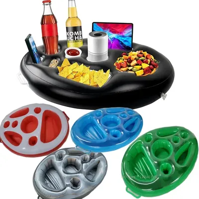 New Summer Party Bucket Cup Holder Inflatable Pool Float Beer Drinking Cooler Table Bar Tray Beach