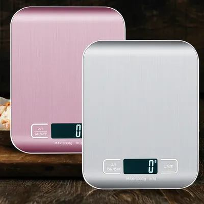 5kg/10kg Digital Kitchen Scale LCD Display Stainless Steel Electronic Scales Home Jewelry Food