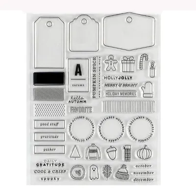 KLJUYP Labels Transparent clear stamp for DIY Scrapbooking/Card Making/Kids Christmas Fun Decoration