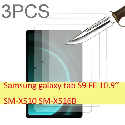 3PCS Glass screen protector for Samsung Galaxy Tab S9 FE 10.9" Wi-Fi SM-X510 Galaxy Tab S9 FE 5G