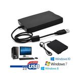3.5 USB 2.0 Data External Floppy Disk Drive Portable 1.44MB USB Drive Plug and Play For Laptop PC Win 7/8/10 Mac Black
