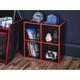 Black 4 Cubes Storage Unit with Red Edging