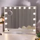Vanitii Global Hollywood Bluetooth Vanity Makeup Mirror With Lights 15 Led Standing Mirror Wall