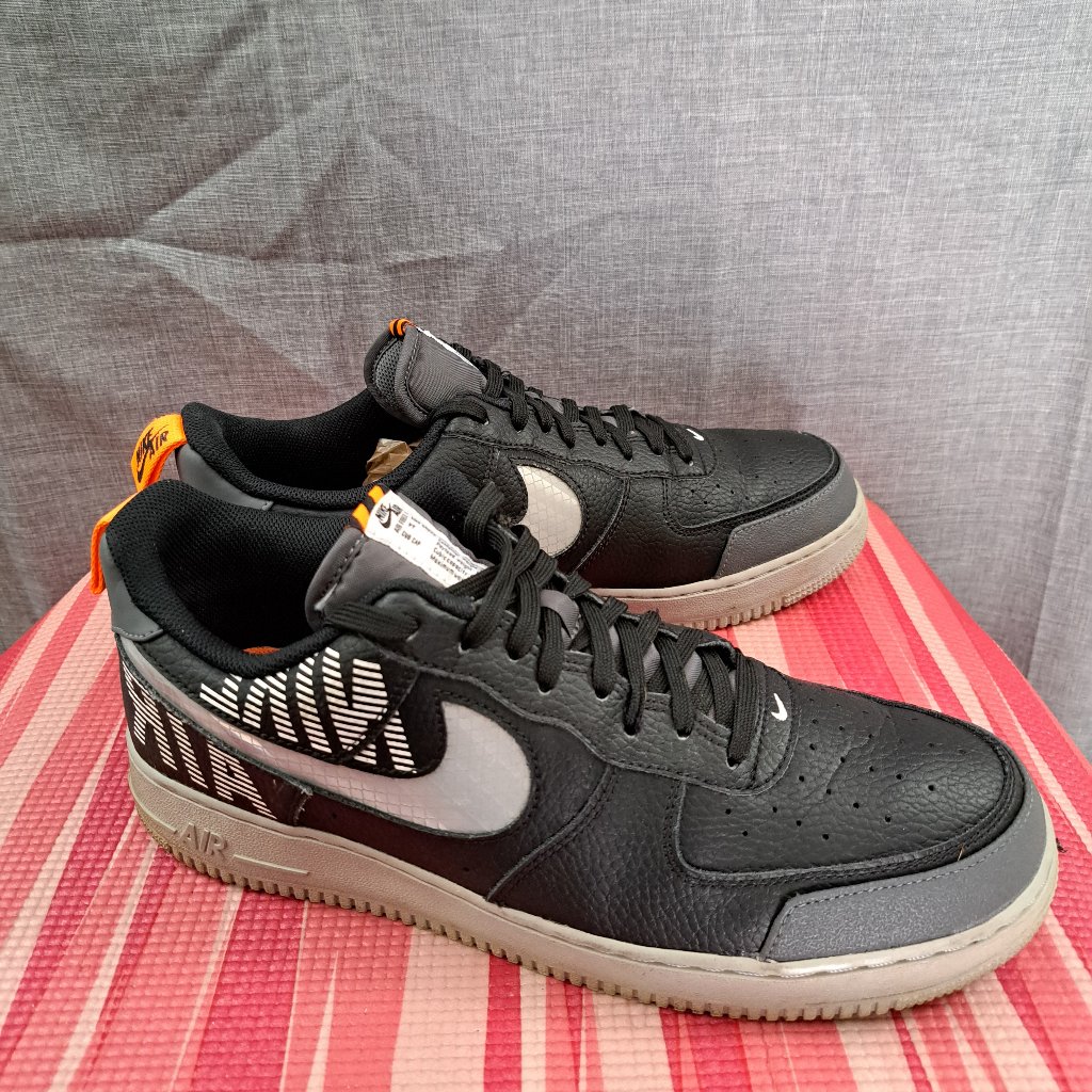 Nike Shoes | %Men's Nike Air Force 1 07 Lv8 2 Under Construction Black / A 21 | Color: Black/White | Size: 11