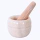 Natural Stone Durable Mortar With Pestle Multipurpose Salt Pepper Mill Manual Garlic Crusher Mincer Grain Herb Spice Grinder (Color : Beige)