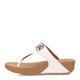 FitFlop Women's Lulu Jewel-Deluxe Leather Toe-Post Sandals Wedge, Urban White, 4 UK